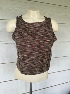 Lou & Grey Women's Space-Dye Sleeveless Crop Top